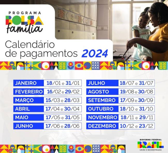 calendário bolsa família