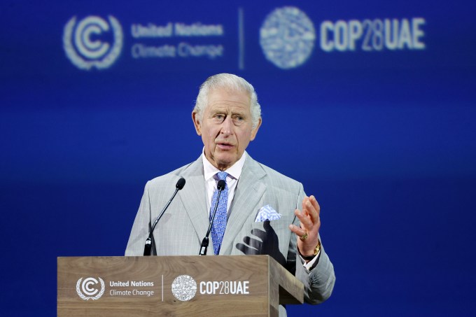 King Charles suspected of wearing tie ‘undercover’ at COP28