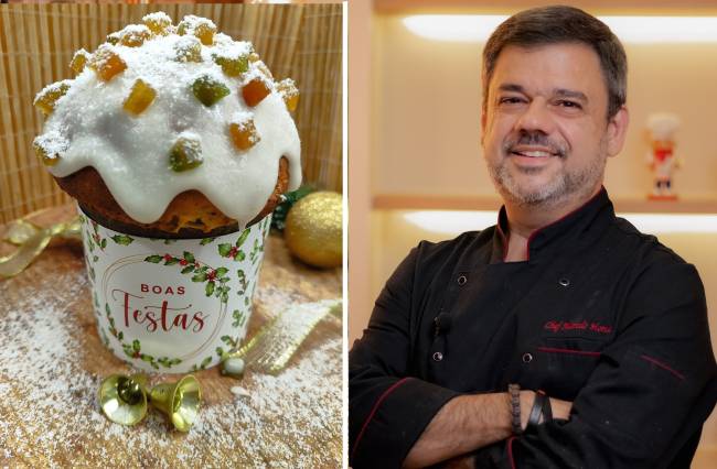 Marcelo Horta e o panetone da Cozinha Crunch Marcelo Horta e o panetone da Cozinha Crunch
