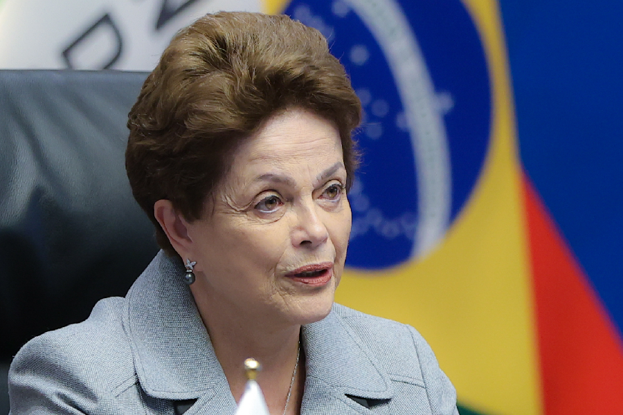A ex-presidente Dilma Rousseff (PT), atual presidente do Novo Banco de Desenvolvimento, conhecido também como "Banco do BRICS"