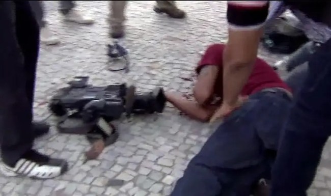 O cinegrafista Santiago Andrade, morto em 2014 após ser atingido por um rojão enquanto cobria manifestações no Rio de Janeiro