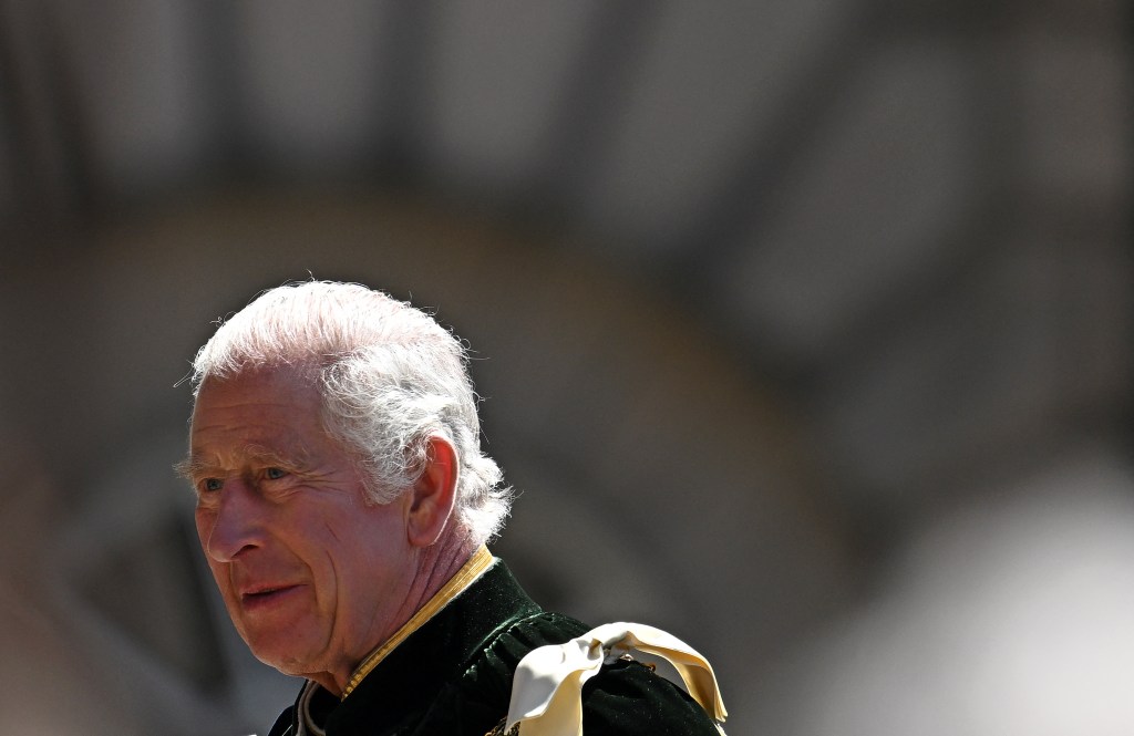 (FILES) Britain's King Charles III arrives at St Giles' Cathedral to attend a National Service of Thanksgiving and Dedication in Edinburgh on July 5, 2023. Britain's King Charles III was admitted to hospital for prostate surgery, Buckingham Palace said in a statement on January 26, 2024. (Photo by Paul ELLIS / POOL / AFP)