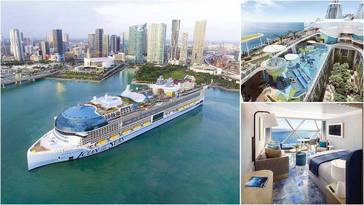 COMO UM EDIFÍCIO - O colosso em Miami a caminho do Caribe, preparado para sua primeira travessia: diversão e conforto associados a rigorosos controles em terra firme