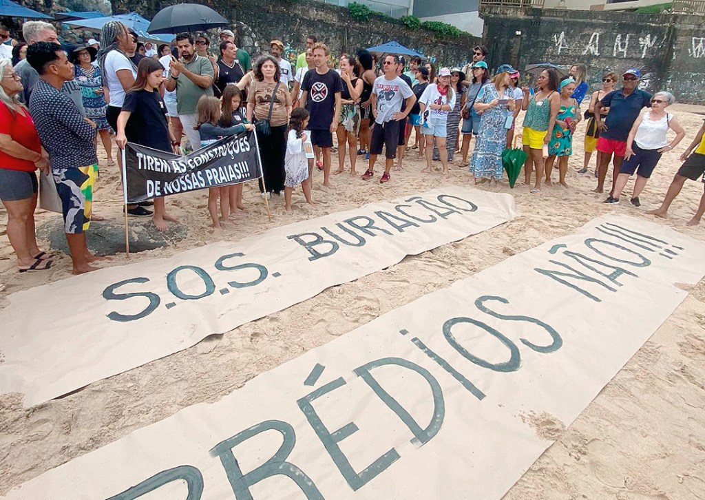 MOBILIZAÇÃO - Praia do Buracão: sombra na areia preocupa a comunidade