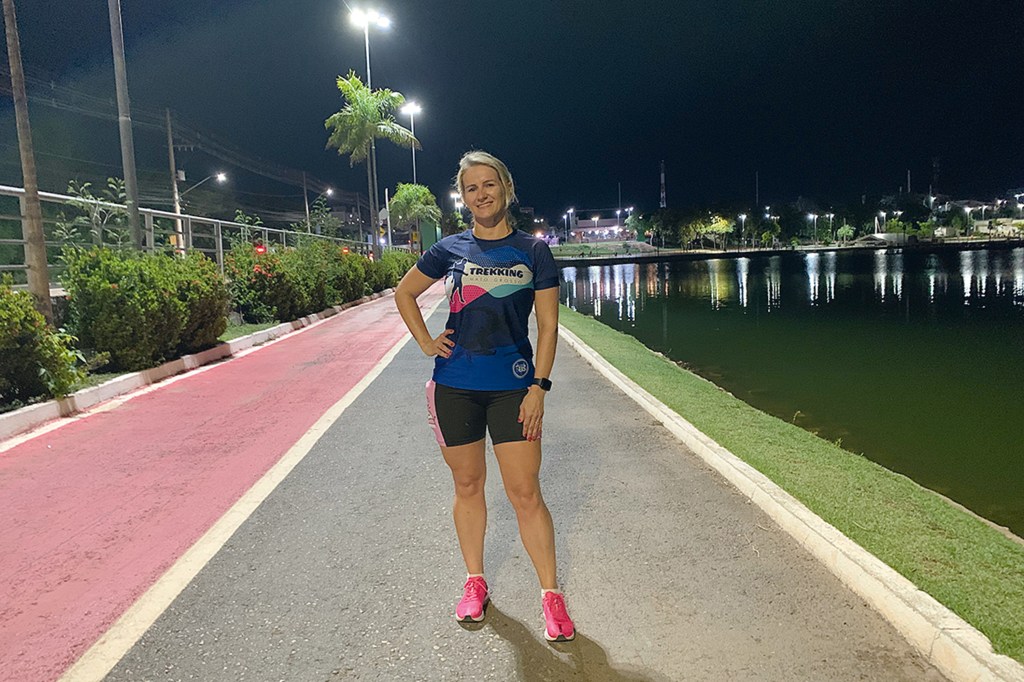 RISCO  - A corredora Cláudia: treino em Cuiabá só pode ser durante a noite