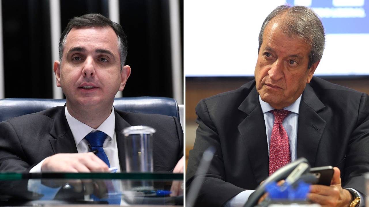 Rodrigo Pacheco, presidente do Senado e do Congresso Nacional, e Valdemar Costa Neto, presidente nacional do Partido Liberal (PL)