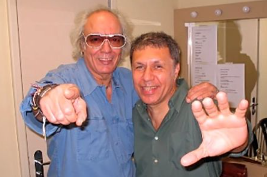 O baterista Rui Motta e Erasmo Carlos