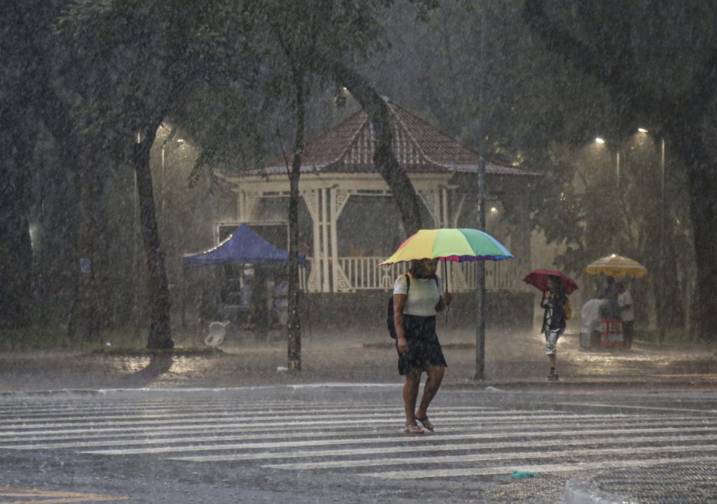 Forte chuva atinge a cidade de São Paulo