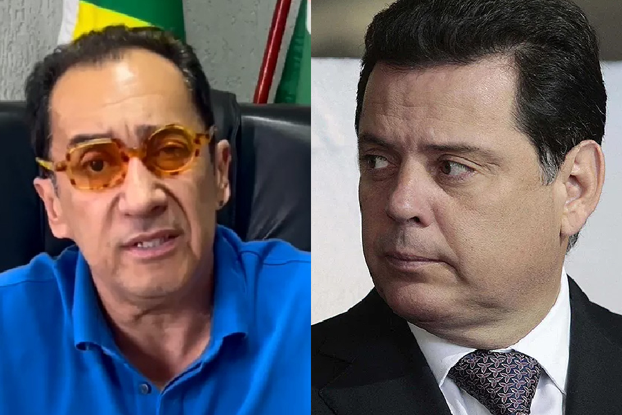 O senador Jorge Kajuru (PSB-GO) e o ex-governador de Goiás Marconi Perillo (PSDB)