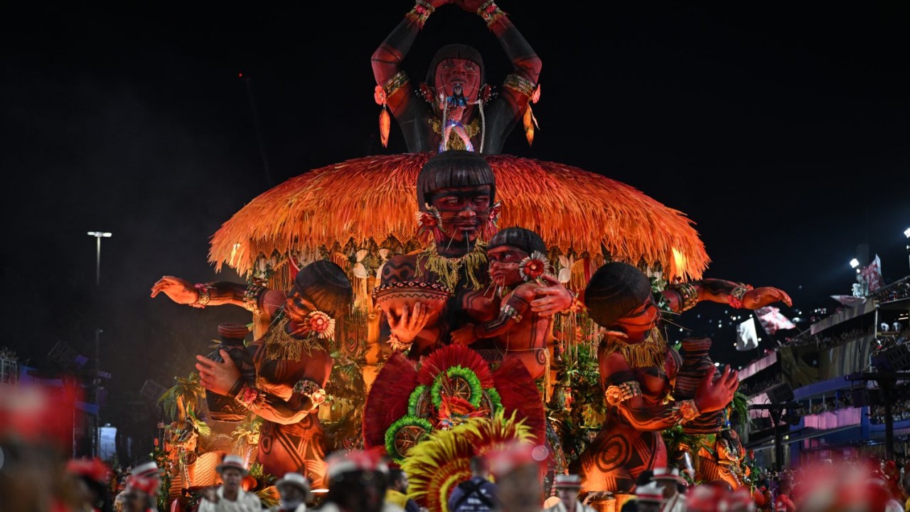 Desfile da Acadêmicos do Salgueiro na Marquês de Sapucaí no Carnaval do Rio 2024