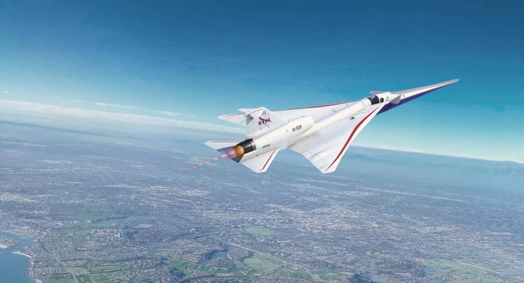 X-59 - O modelo desenvolvido pela Nasa em parceira com a Lockheed: voo inaugural no início de janeiro