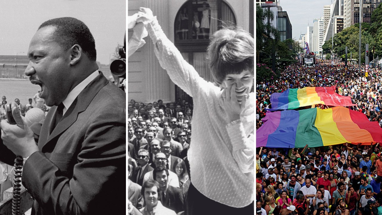 VOZES - O sonho do reverendo Martin Luther King, o grito por igualdade das mulheres no fim dos anos 1960 e a passeata LGBTQIA+ de São Paulo: movimentos necessários