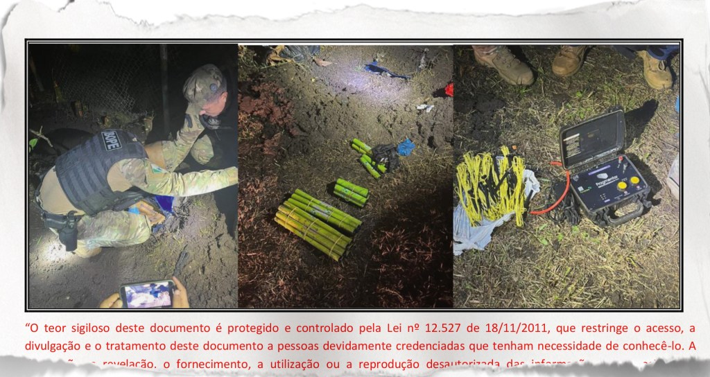 ARSENAL - Surpresa: detonadores sofisticados e explosivos enterrados