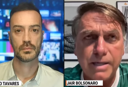 Sergio Tavares em entrevista com o ex-presidente Jair Bolsonaro