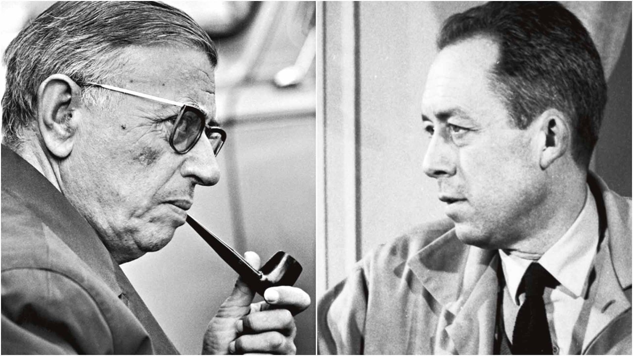DUELO - Ideias: Sartre (à esq.) aderiu à URSS; Camus denunciou a opressão