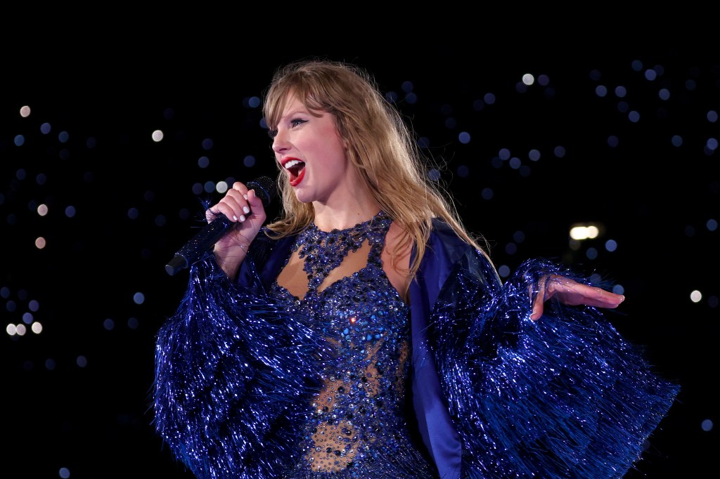 Taylor Swift durante show em Melbourne, na Austrália. 16/02/2024