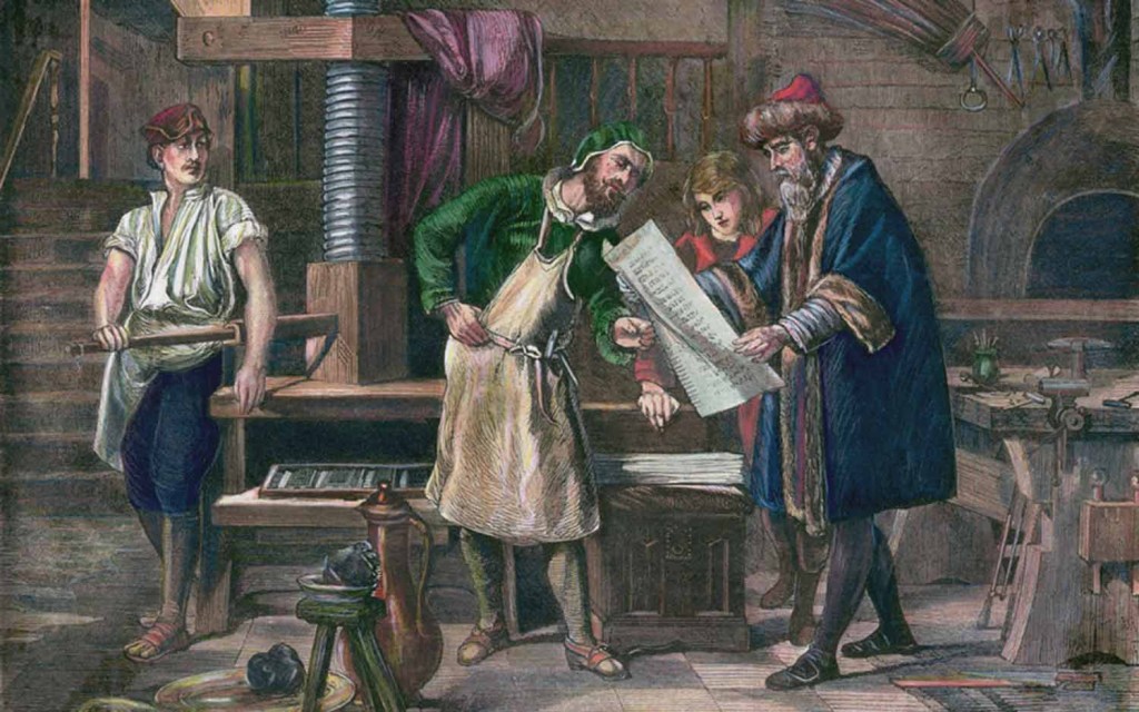 HISTÓRIA - A prensa de Gutenberg, do século XV: nem ela mudou tanto o mundo