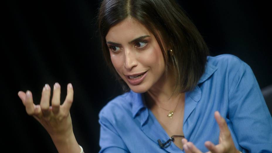 Tabata Amaral, durante entrevista no programa "Amarelas On Air", de Veja Tabata Amaral, durante entrevista no programa "Amarelas On Air", de Veja