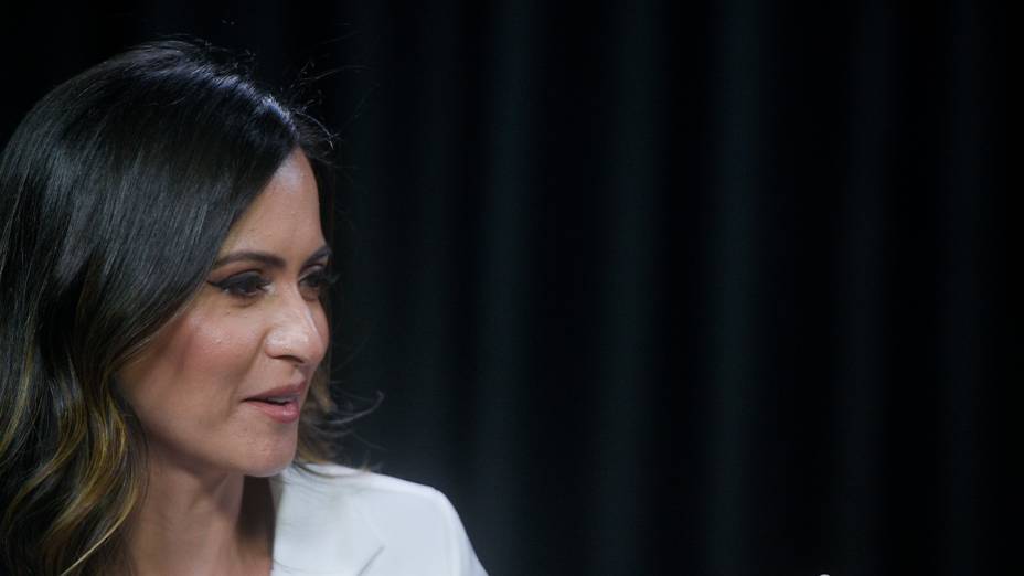 A jornalista e apresentadora, Marcela Rahal, no programa "Amarelas On Air", de Veja A jornalista e apresentadora, Marcela Rahal, no programa "Amarelas On Air", de Veja