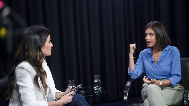 A deputada federal e pré-candidata à prefeitura de São Paulo, Tabata Amaral, durante entrevista para a jornalista e apresentadora, Marcela Rahal, no programa "Amarelas On Air", de Veja A deputada federal e pré-candidata à prefeitura de São Paulo, Tabata Amaral, durante entrevista para a jornalista e apresentadora, Marcela Rahal, no programa "Amarelas On Air", de Veja