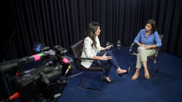 A deputada federal e pré-candidata à prefeitura de São Paulo, Tabata Amaral, durante entrevista para a jornalista e apresentadora, Marcela Rahal, no programa "Amarelas On Air", de Veja A deputada federal e pré-candidata à prefeitura de São Paulo, Tabata Amaral, durante entrevista para a jornalista e apresentadora, Marcela Rahal, no programa "Amarelas On Air", de Veja