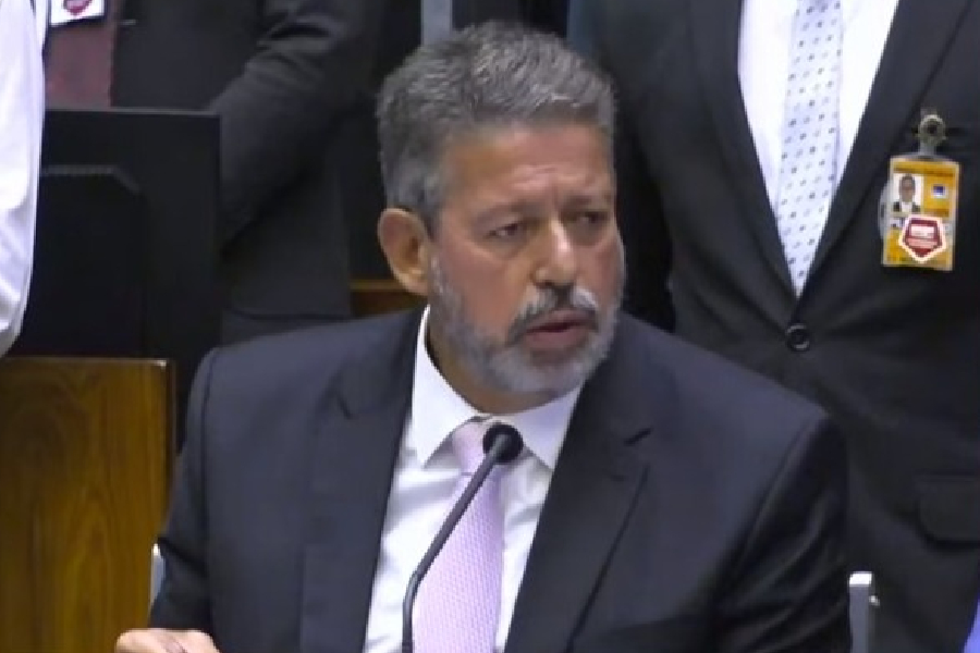 O presidente da Câmara dos Deputados, Arthur Lira (PP-AL), durante sessão de abertura do ano legislativo do Congresso