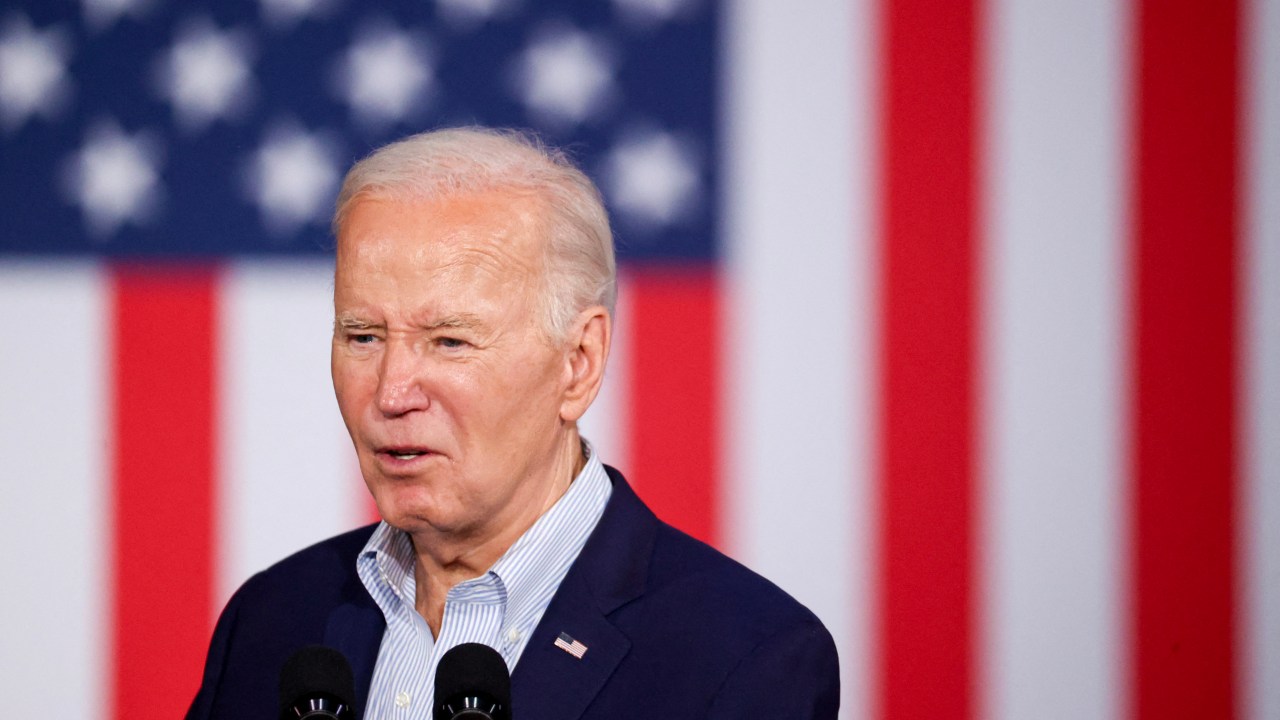 Presidente dos EUA, Joe Biden, durante discurso sobre tornar a moradia mais acessível no país no Stupak Community Center, em Las Vegas. 19/03/2024