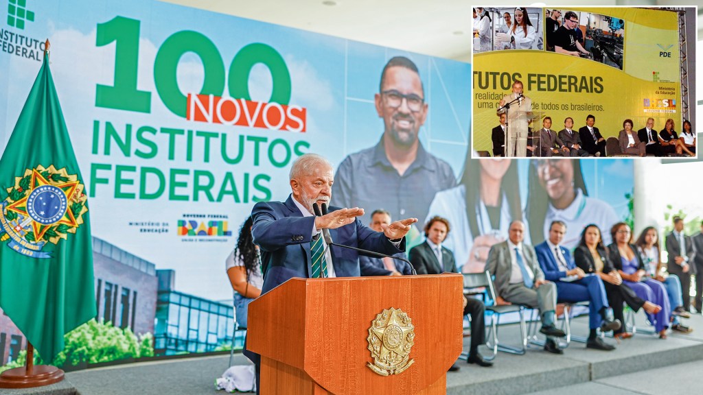 REEDIÇÃO - Institutos de educação em 2024 e em 2008 (no detalhe): Lula 3 não pode ser apenas a repetição de Lula 2