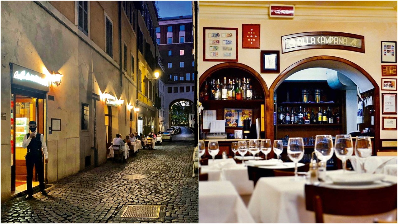 1518 - O interior simples do endereço no centro histórico de Roma (à esq.): típicas receitas da cozinha italiana