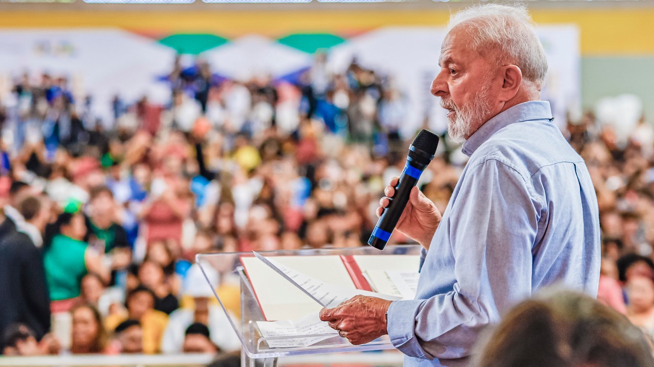O presidente Lula, em evento em Ceilândia (DF)