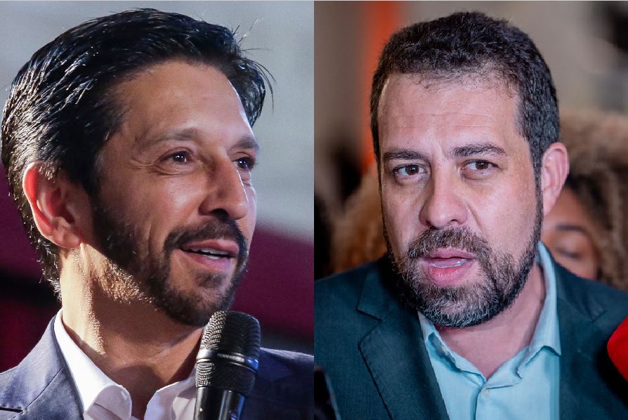 O prefeito de São Paulo, Ricardo Nunes (MDB), e o deputado Guilherme Boulos (PSOL): empate técnico na eleição paulistana