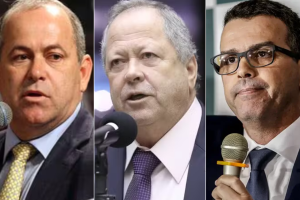 O conselheiro do TCE/RJ Domingos Brazão, o deputado federal Chiquinho Brazão (União-RJ) e o delegado da Polícia Civil RIvaldo Barbosa