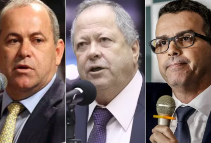 O conselheiro do TCE/RJ Domingos Brazão, o deputado federal Chiquinho Brazão (União-RJ) e o delegado da Polícia Civil RIvaldo Barbosa