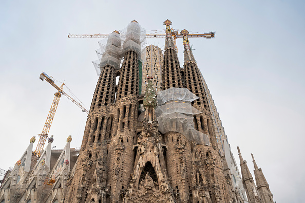 Basílica da Sagrada Família em Barcelona, a maior igreja católica não finalizada do mundo. 11/12/2023