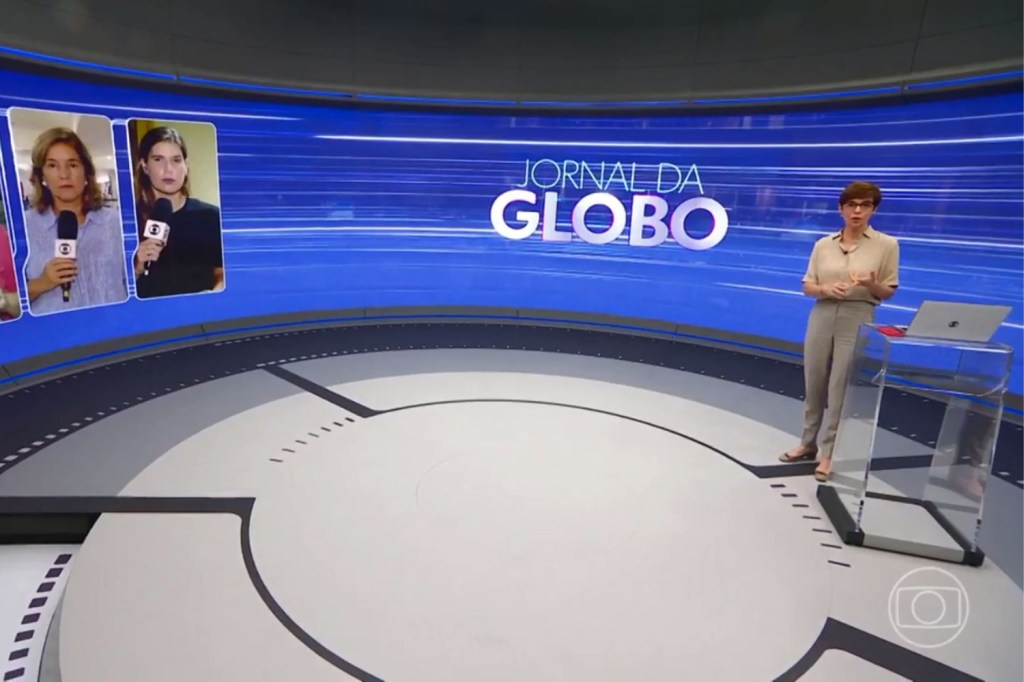 A âncora Renata Lo Prete no Jornal da Globo