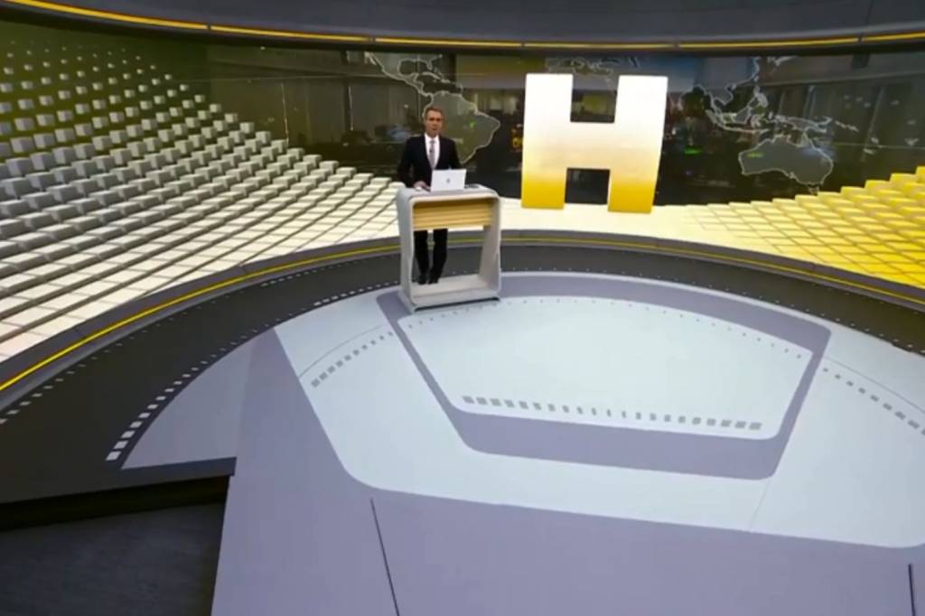 globo-telejornal-jornal-hoje O âncora Cesar Tralli no Jornal Hoje
