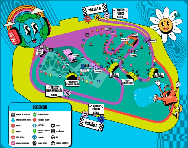 Mapa Lollapalooza 2024