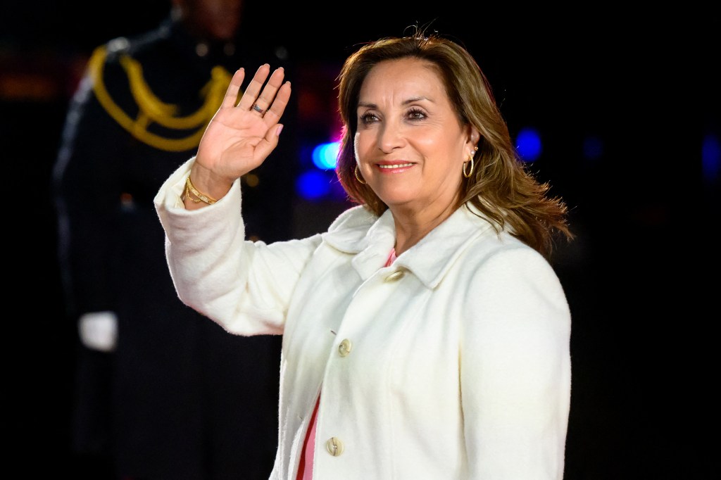 A presidente do Peru, Dina Boluarte. 16/11/2023
