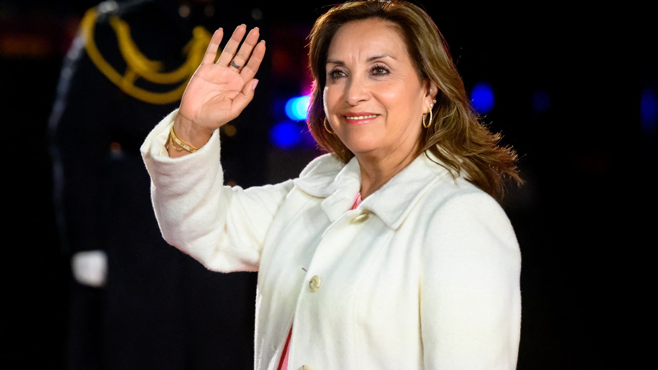 A presidente do Peru, Dina Boluarte. 16/11/2023