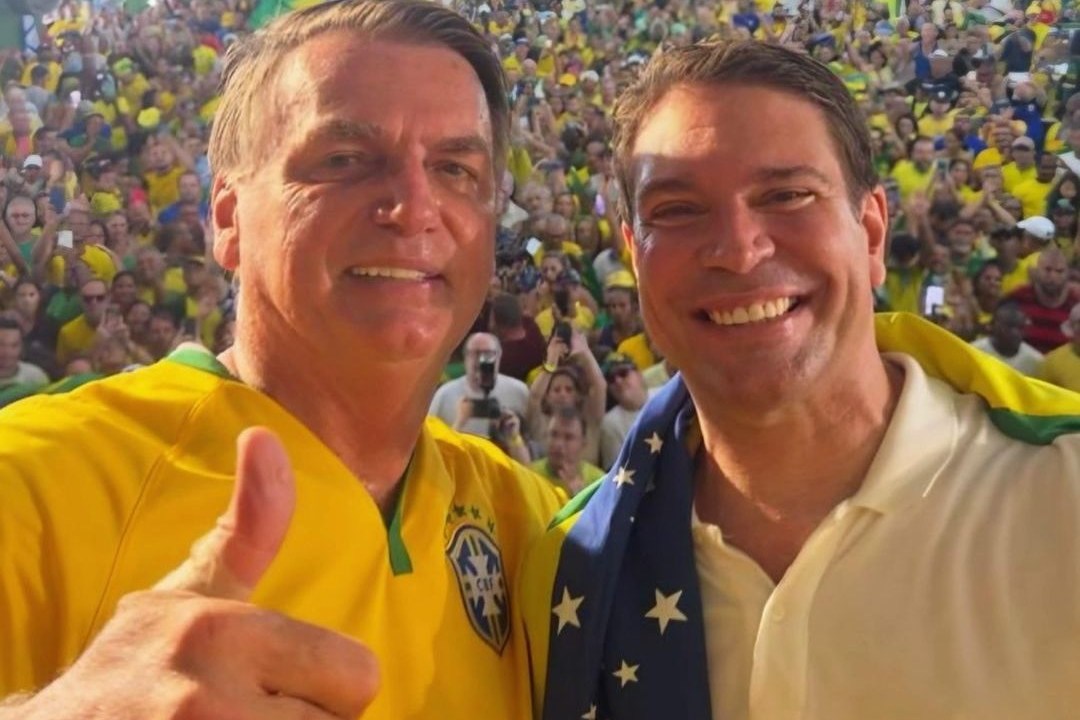 Jair Bolsonaro e Alexandre Ramagem, no lançamento da pré-candidatura do deputado à Prefeitura do Rio
