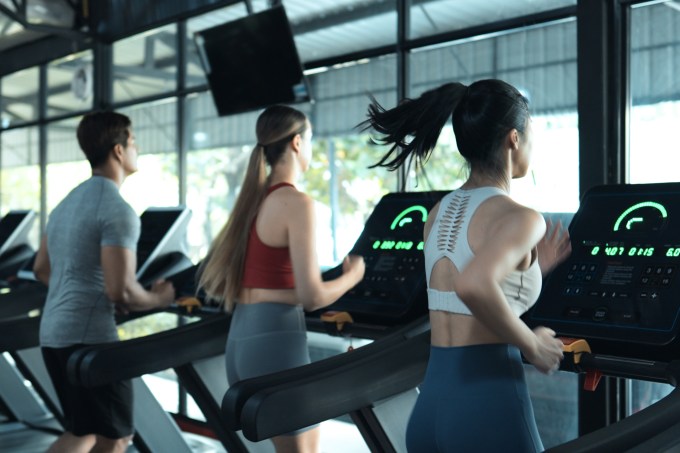 Diverse People Running on Treadmill