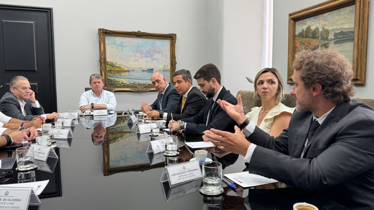 Diretoria do Mercado Livre em reunião com governador Tarcísio