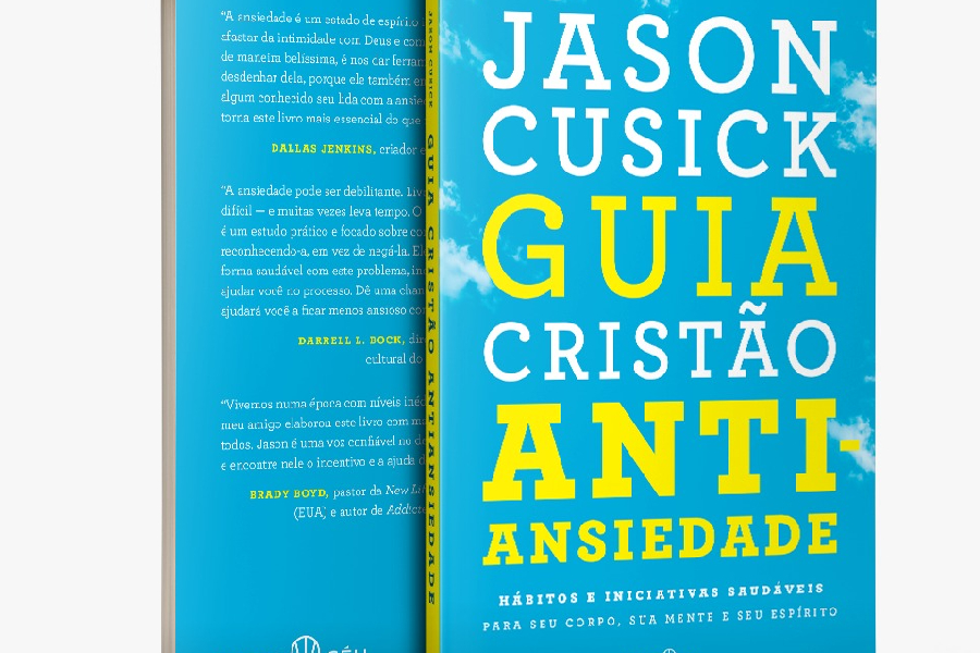 Capa do "Guia Cristão Antiansiedade", de Jason Cusick, publicado no Brasil pela Novo Céu