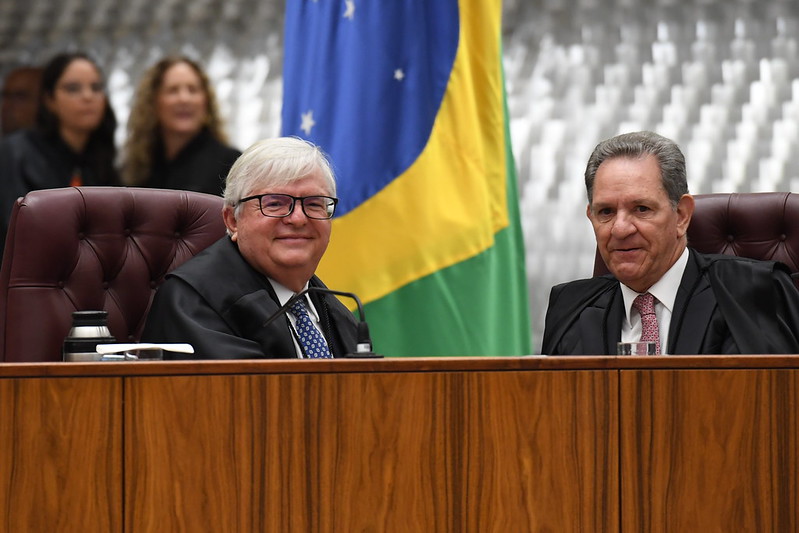 Os ministros Herman Benjamin e Luís Felipe Salomão, presidente e vice eleitos do STJ
