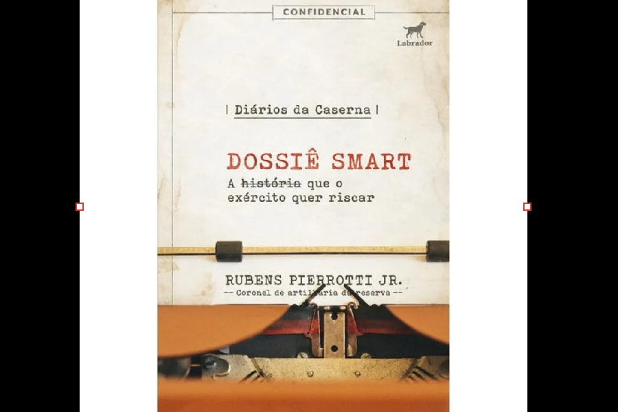 Capa do livro "Diários da Caserna — Dossiê Smart — A história que o Exército quer riscar", do coronel da reserva Rubens Pierrotti