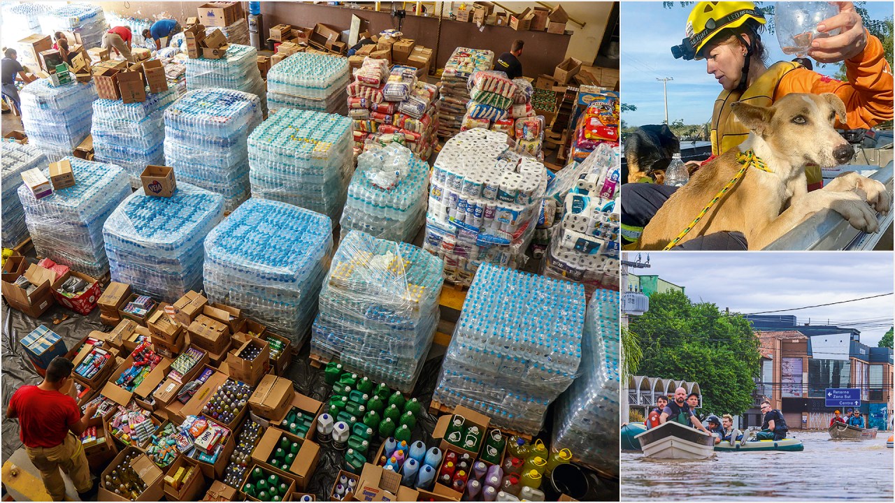 SOS GAÚCHO - Depósito de doações e as cenas de resgate: esforço comovente em nível nacional