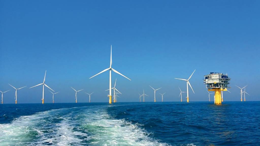 (Foto: Ocean Winds/Divulgação) NO MAR - Pás eólicas: a nova presidente da Petrobras não é fã de fontes alternativas de energia
