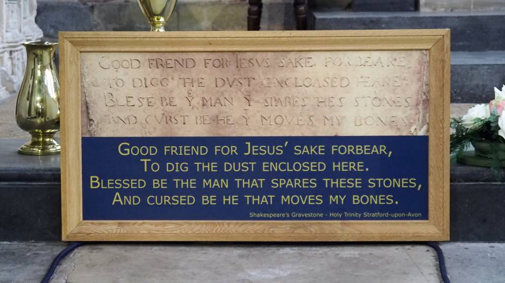 Shakespeare’s Gravestone .