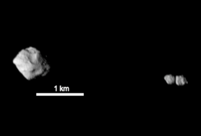 ASTEROIDE - Satélite binário: dois corpos orbitam pequeno corpo celeste