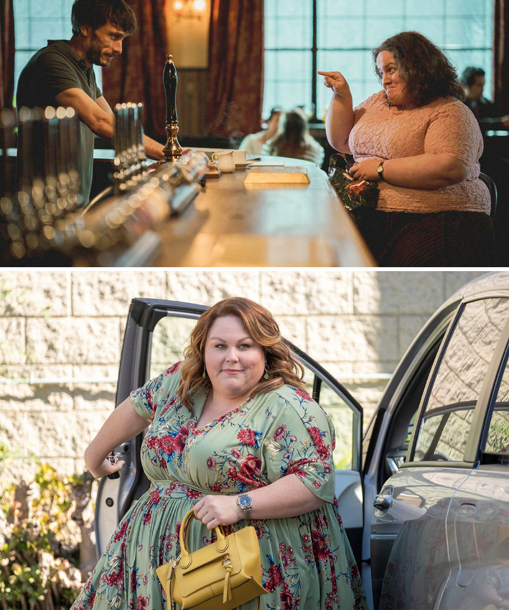baby.jpg MUDANÇA - Martha (Jessica Gunning) em Bebê Rena (acima) e Kate (Chrissy Metz) em This Is Us (abaixo): stalker ou mãe de família, atrizes provam que talento está muito além da aparência física